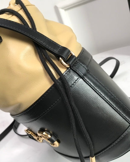 Gucci Horsebit 1955 Bucket Bag 602118 - Beige/Black