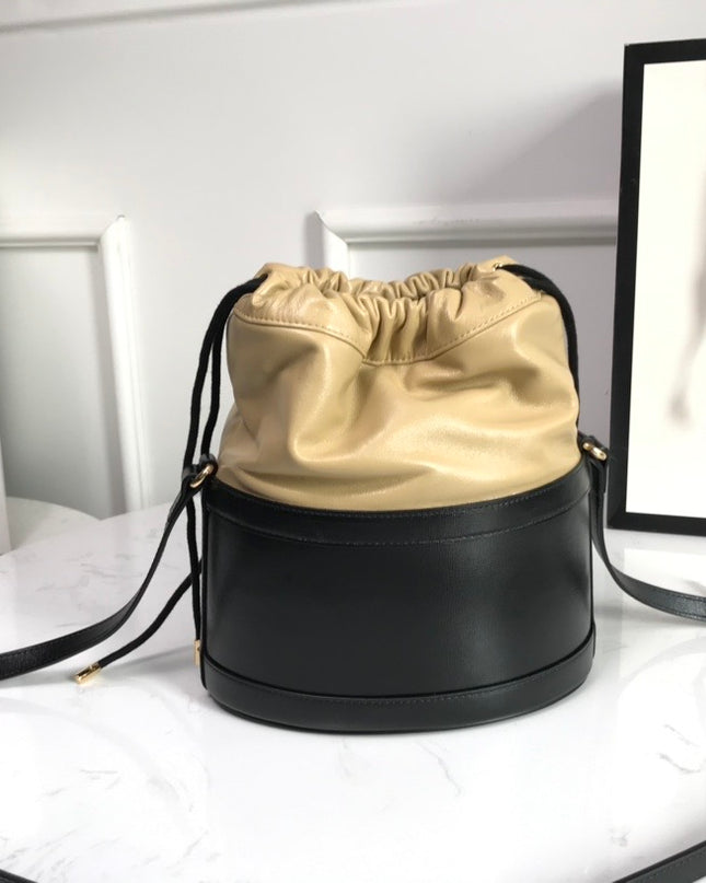 Gucci Horsebit 1955 Bucket Bag 602118 - Beige/Black