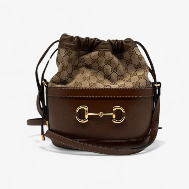 Gucci Horsebit 1955 Bucket Bag 602118 - Browm