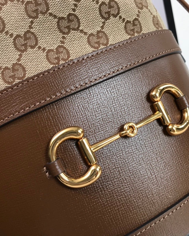 Gucci Horsebit 1955 Bucket Bag 602118 - Browm
