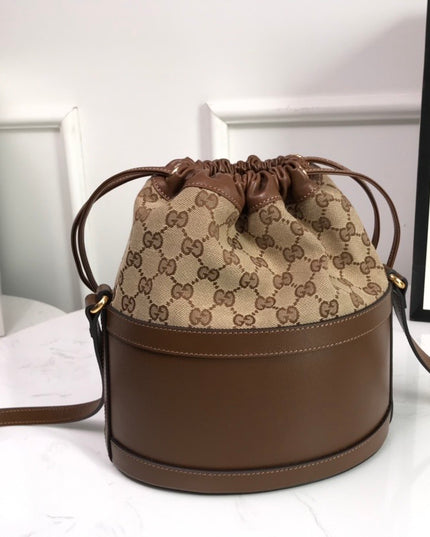 Gucci Horsebit 1955 Bucket Bag 602118 - Browm