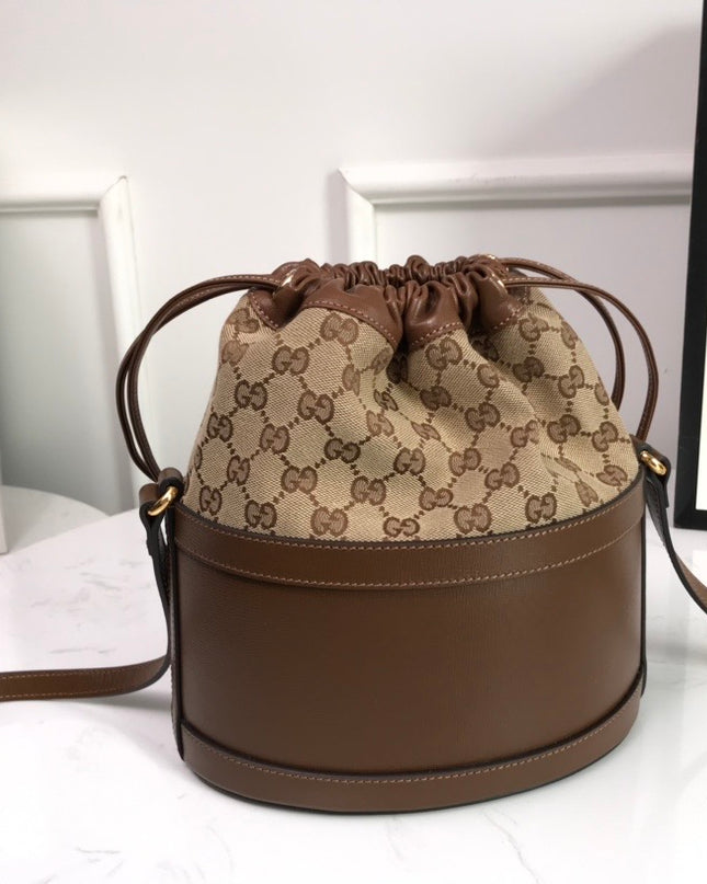 Gucci Horsebit 1955 Bucket Bag 602118 - Browm