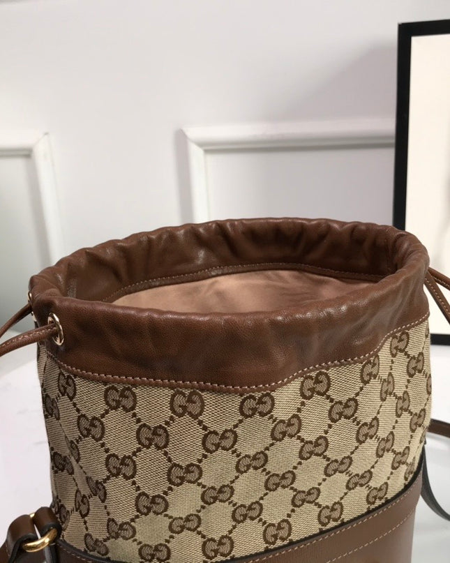 Gucci Horsebit 1955 Bucket Bag 602118 - Browm