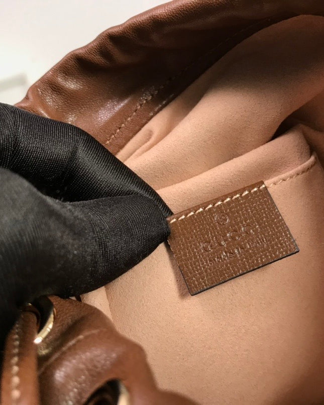Gucci Horsebit 1955 Bucket Bag 602118 - Browm