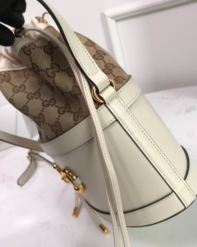 Gucci Horsebit 1955 Bucket Bag 602118 - Cream/Browm