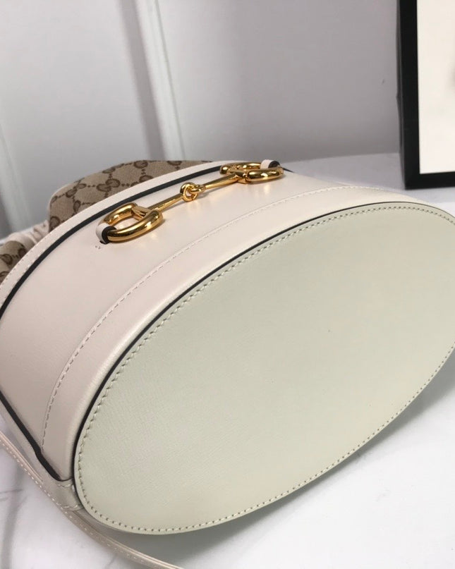Gucci Horsebit 1955 Bucket Bag 602118 - Cream/Browm