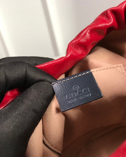 Gucci Horsebit 1955 Bucket Bag 602118 - Red/Black