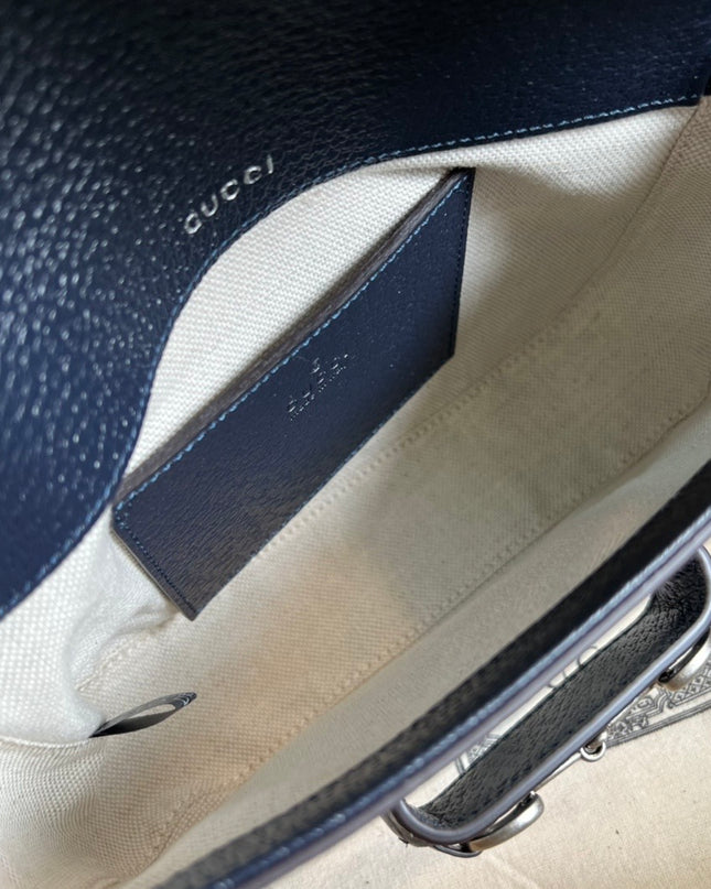 Gucci Horsebit 1955 GG Mini Bag – Navy with Web Strap