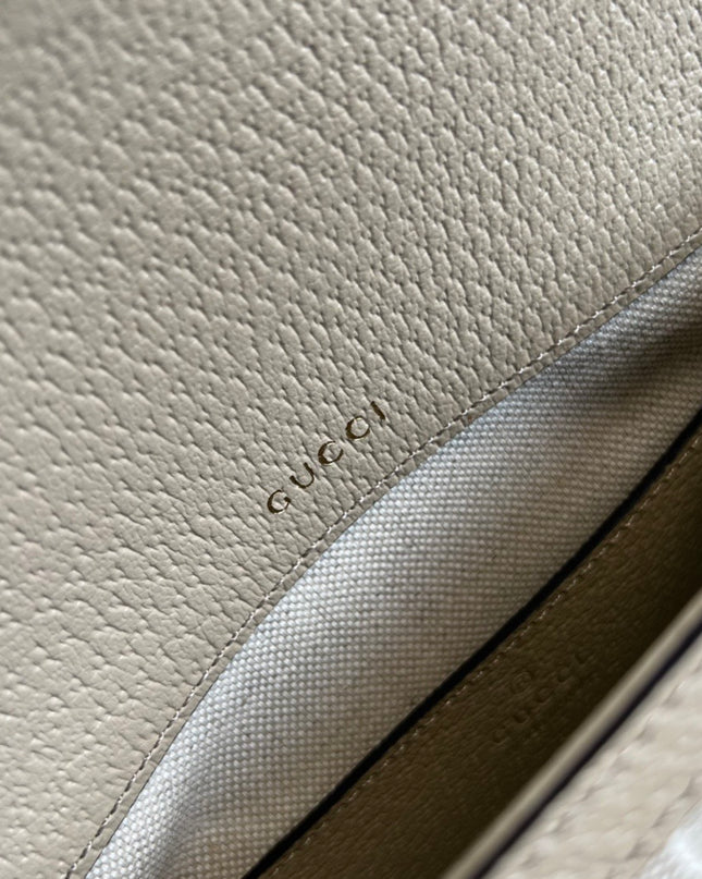 Gucci Horsebit 1955 Shoulder Bag – Ivory GG Canvas with Web Strap