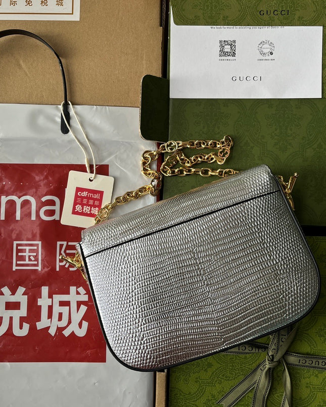 Gucci Horsebit 1955 Lizard Mini Bag 675801