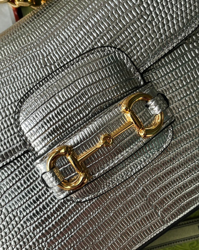 Gucci Horsebit 1955 Lizard Mini Bag 675801