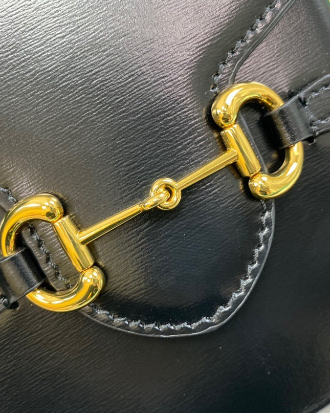 Gucci Horsebit 1955 Black Leather Mini Phone Bag
