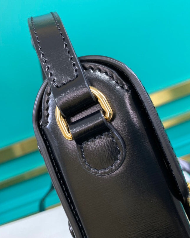 Gucci Horsebit 1955 Black Leather Mini Phone Bag