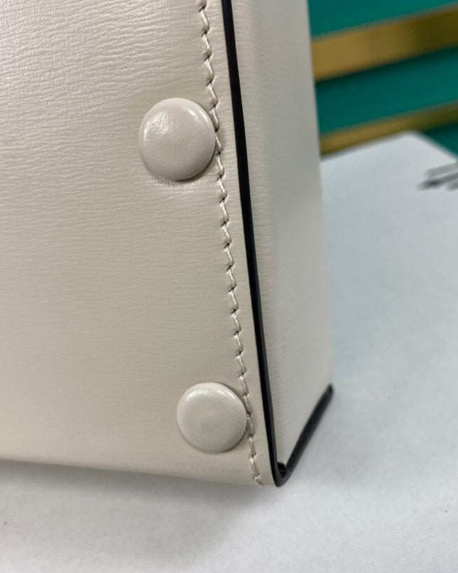 Gucci Horsebit 1955 White Leather Mini Phone Bag