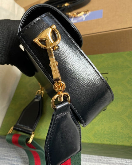 Gucci Horsebit 1955 Black Leather Mini Shoulder Bag