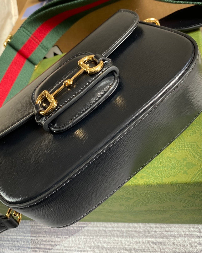 Gucci Horsebit 1955 Black Leather Mini Shoulder Bag