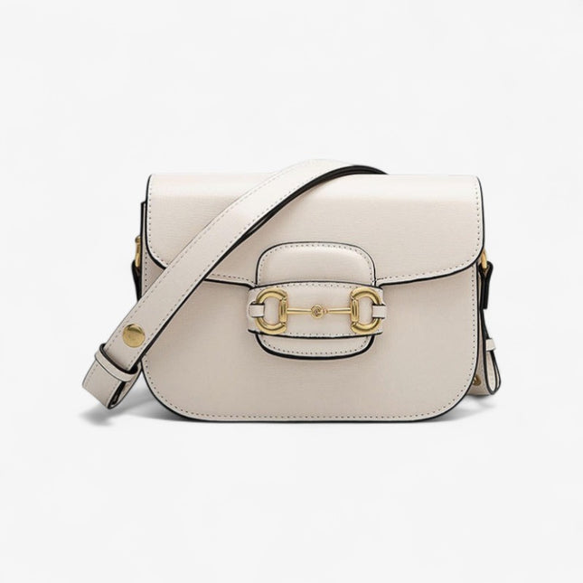 Gucci Horsebit 1955 White Leather Mini Shoulder Bag