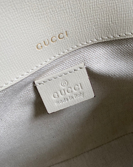 Gucci Horsebit 1955 White Leather Mini Shoulder Bag