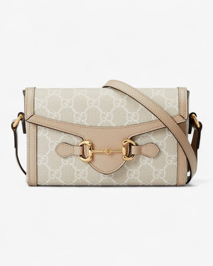 Gucci Horsebit 1955 Mini Bag – Beige/Ebony White