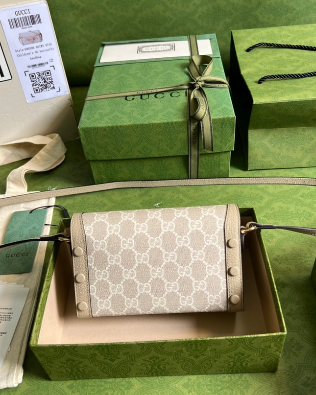 Gucci Horsebit 1955 Mini Bag – Beige/Ebony White