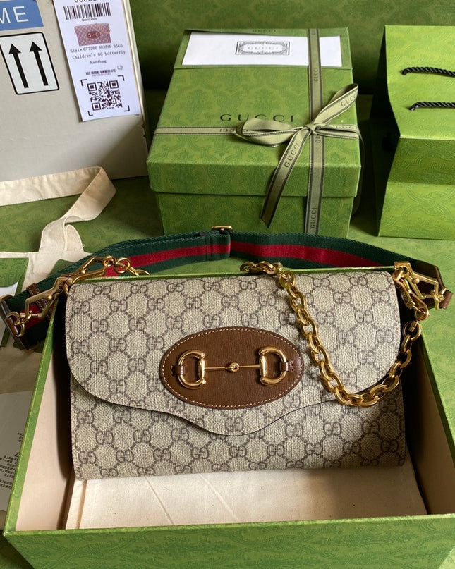 Gucci Horsebit 1955 Small Shoulder Bag – GG Supreme Canvas