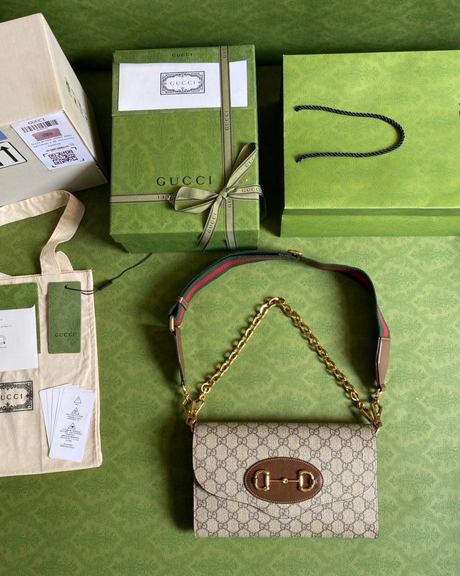 Gucci Horsebit 1955 Small Shoulder Bag – GG Supreme Canvas