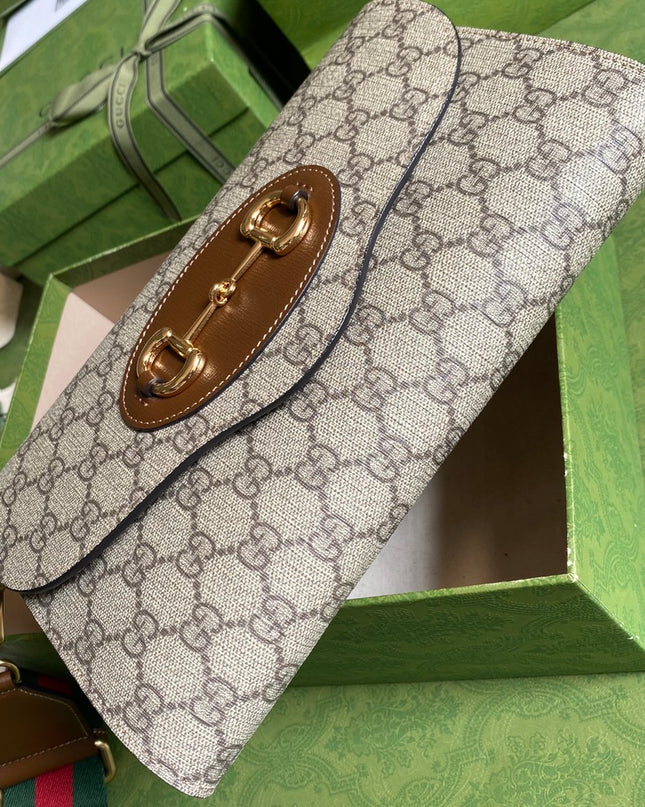 Gucci Horsebit 1955 Small Shoulder Bag – GG Supreme Canvas