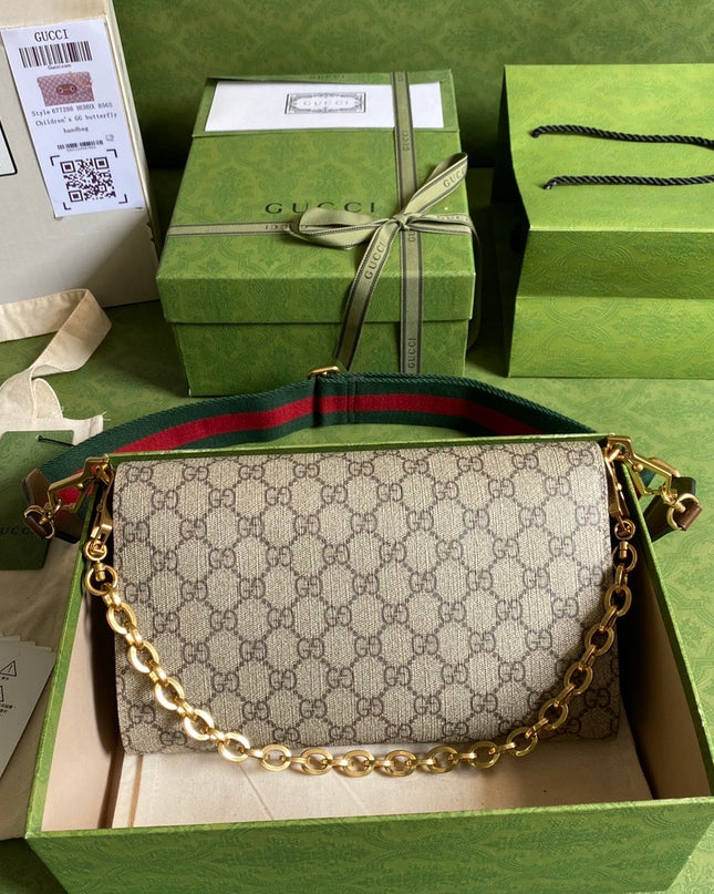 Gucci Horsebit 1955 Small Shoulder Bag – GG Supreme Canvas