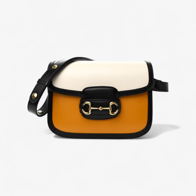 Gucci Horsebit 1955 Small Shoulder Bag 602204 - Orange/beige