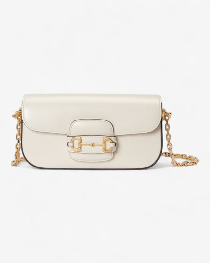Gucci Horsebit 1955 Small Shoulder Bag 735178 - White