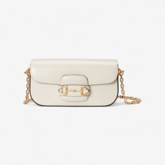 Gucci Horsebit 1955 Small Shoulder Bag 735178 - White