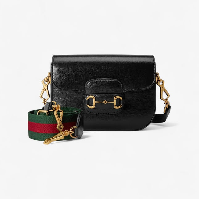 Gucci Horsebit 1955 Small Shoulder Bag 735178 - Black