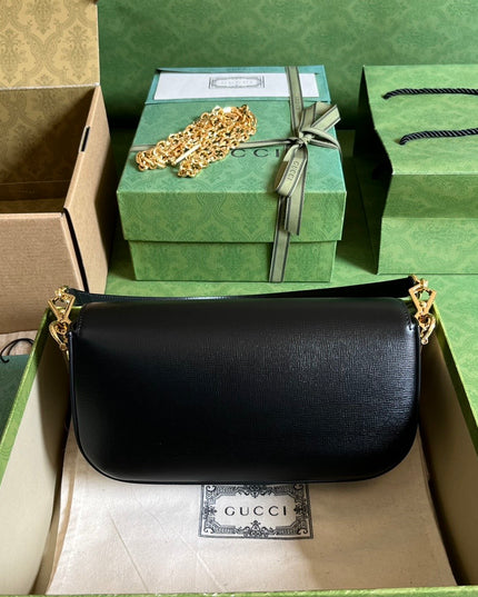 Gucci Horsebit 1955 Small Shoulder Bag 735178 - Black