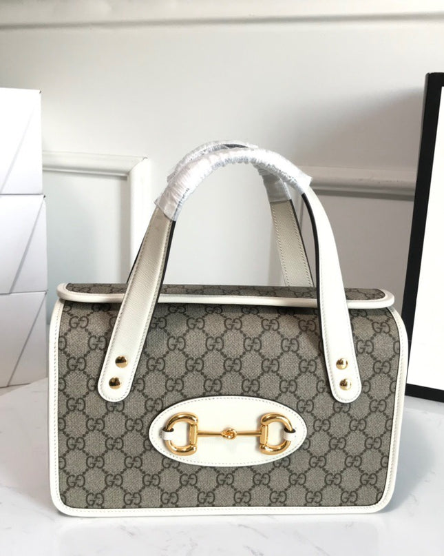 Gucci Horsebit 1955 Small Top Handle Bag 627323 - Grey