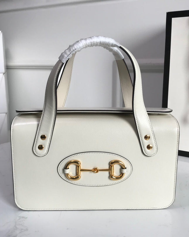 Gucci Horsebit 1955 Small Top Handle Bag 627323 - White