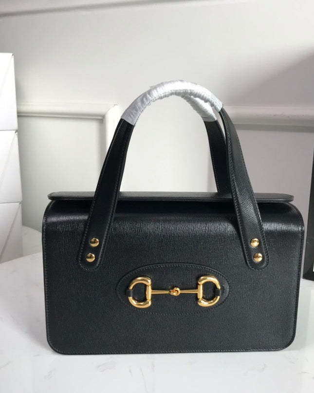 Gucci Horsebit 1955 Small Top Handle Bag 627323 - Black
