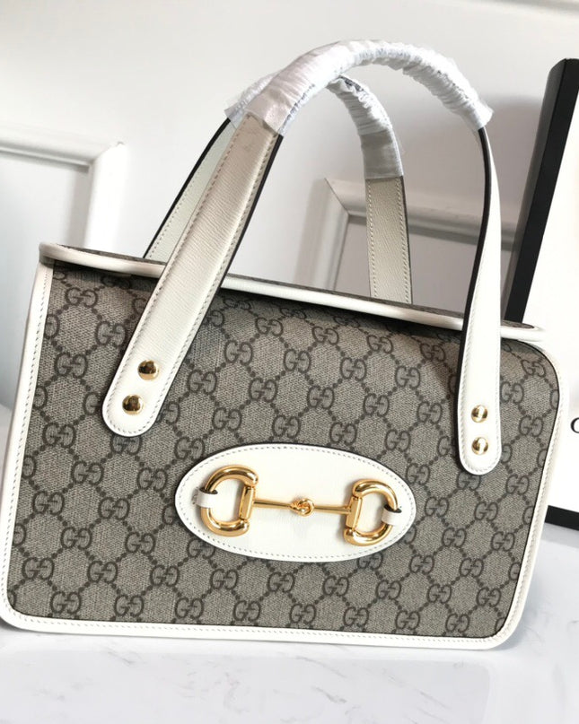 Gucci Horsebit 1955 Small Top Handle Bag 627323 - Grey