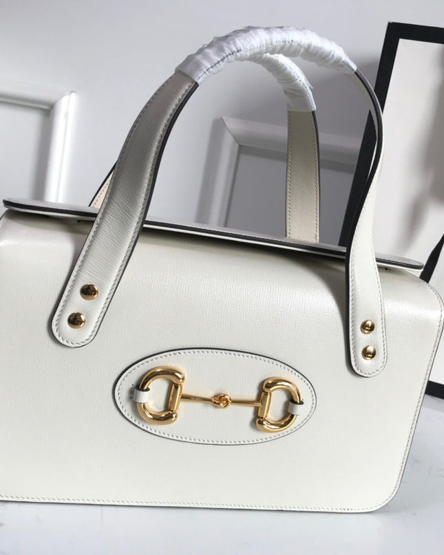 Gucci Horsebit 1955 Small Top Handle Bag 627323 - White