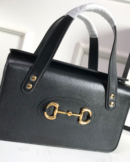 Gucci Horsebit 1955 Small Top Handle Bag 627323 - Black