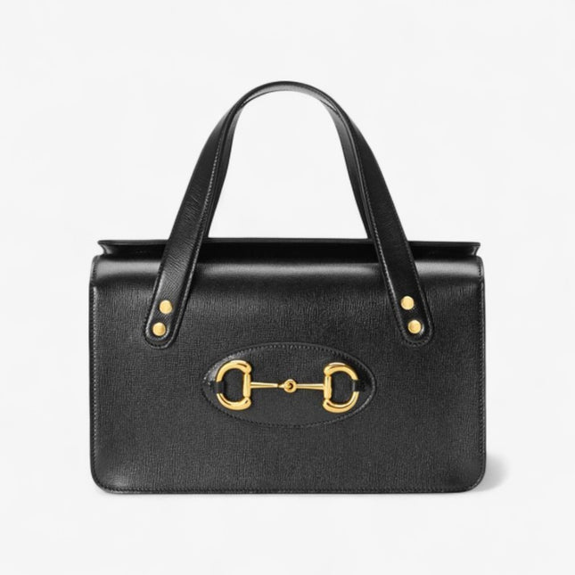 Gucci Horsebit 1955 Small Top Handle Bag 627323 - Black