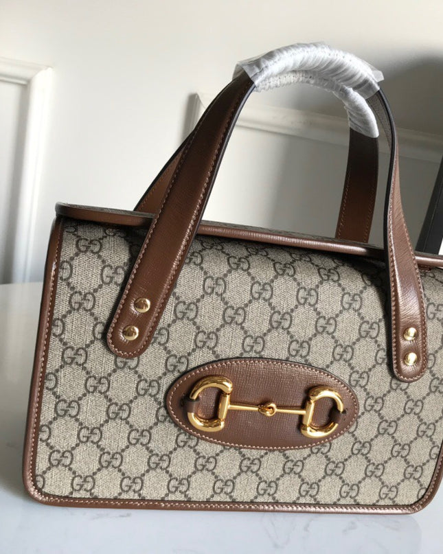 Gucci Horsebit 1955 Small Top Handle Bag 627323 - Brown