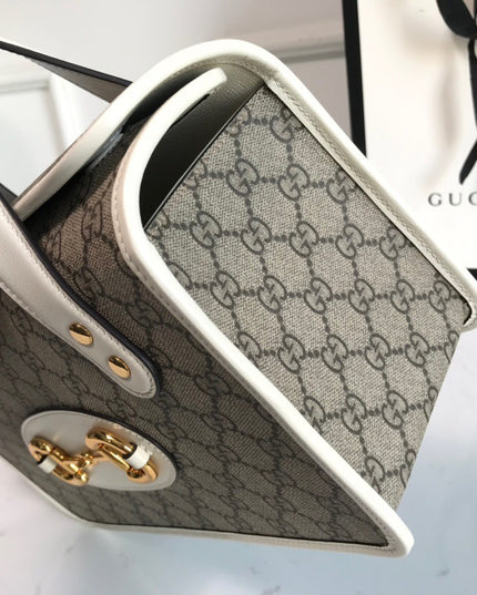 Gucci Horsebit 1955 Small Top Handle Bag 627323 - Grey