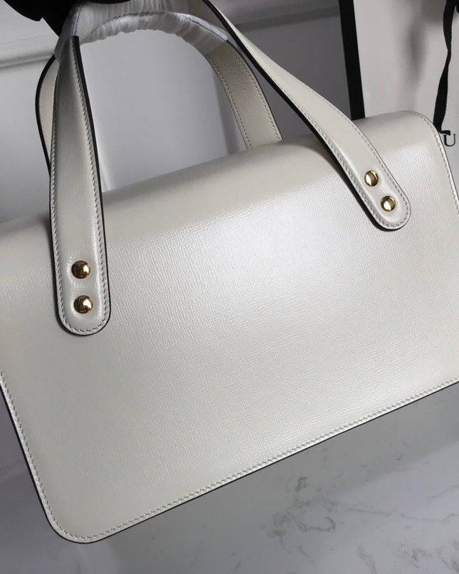 Gucci Horsebit 1955 Small Top Handle Bag 627323 - White