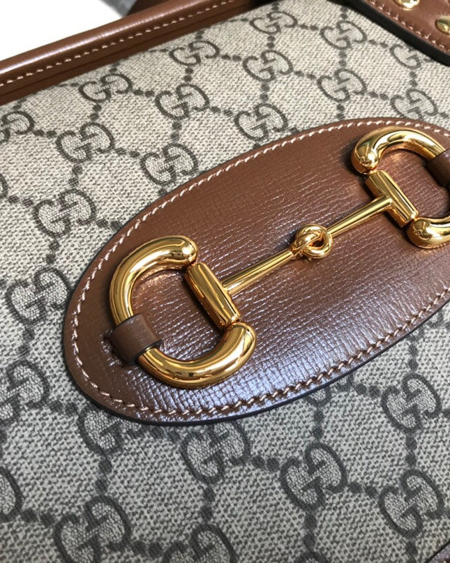 Gucci Horsebit 1955 Small Top Handle Bag 627323 - Brown