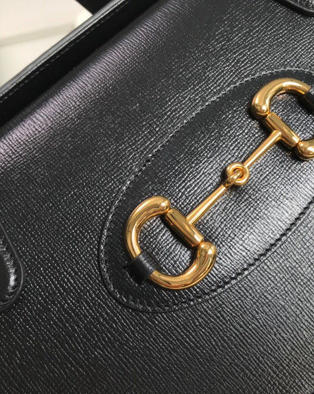 Gucci Horsebit 1955 Small Top Handle Bag 627323 - Black
