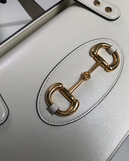 Gucci Horsebit 1955 Small Top Handle Bag 627323 - White