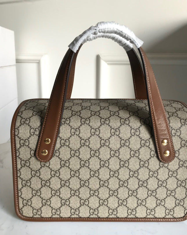 Gucci Horsebit 1955 Small Top Handle Bag 627323 - Brown