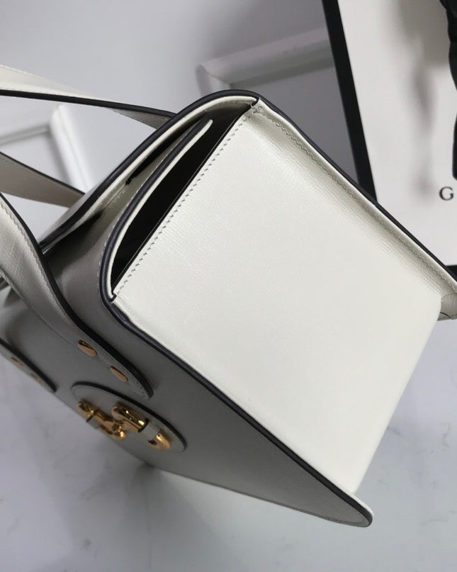 Gucci Horsebit 1955 Small Top Handle Bag 627323 - White