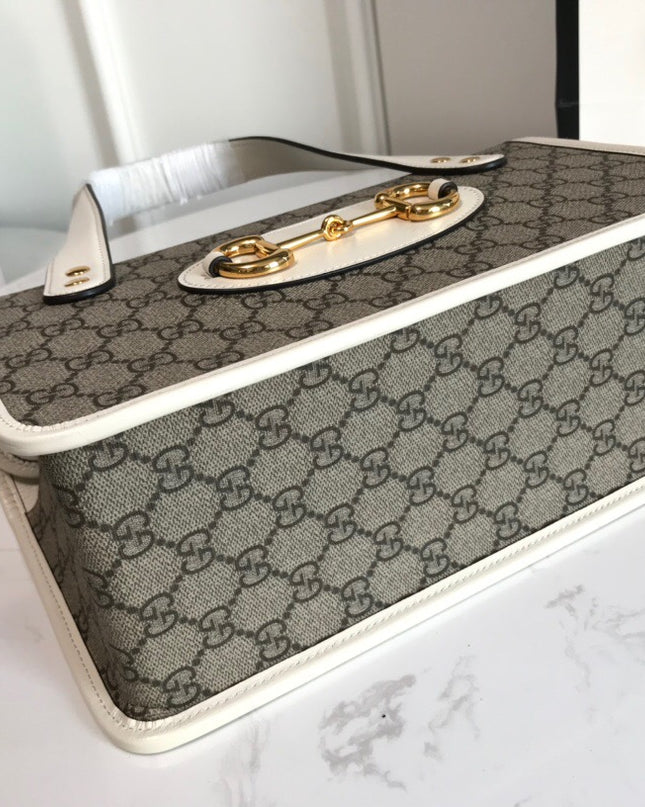 Gucci Horsebit 1955 Small Top Handle Bag 627323 - Grey