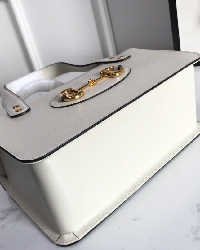 Gucci Horsebit 1955 Small Top Handle Bag 627323 - White